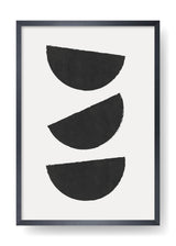 Póster Black Three Moons Geo Art