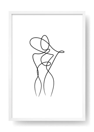 Body Abstract Line Art Poster