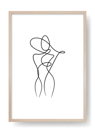 Body Abstract Line Art Poster