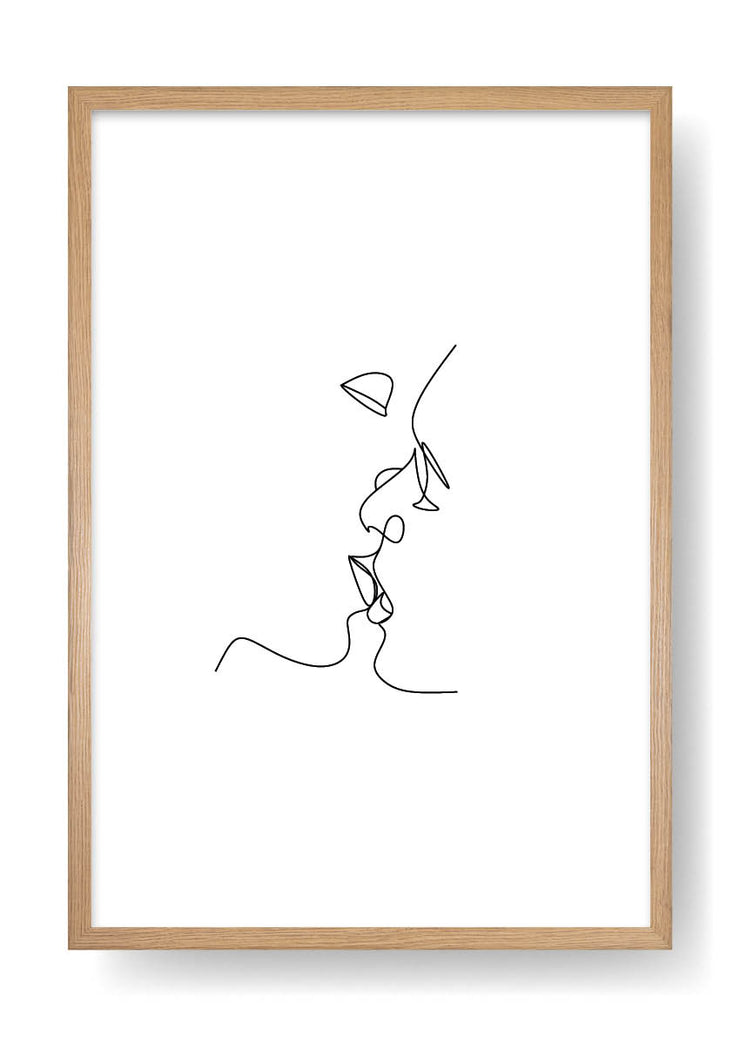Kiss Abstract Line Art