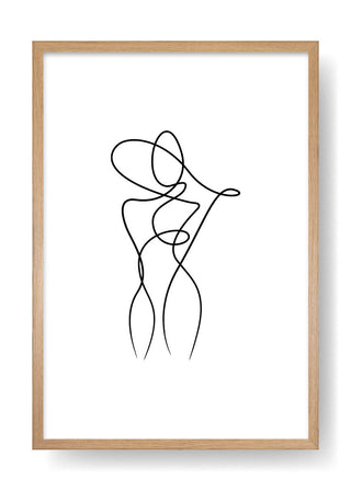 Body Abstract Line Art Poster