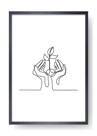 Nature Love Abstract Line Art