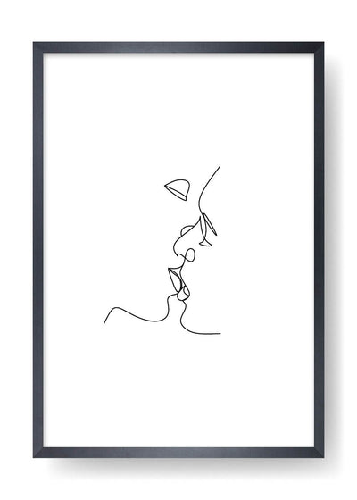 Kiss Abstract Line Art