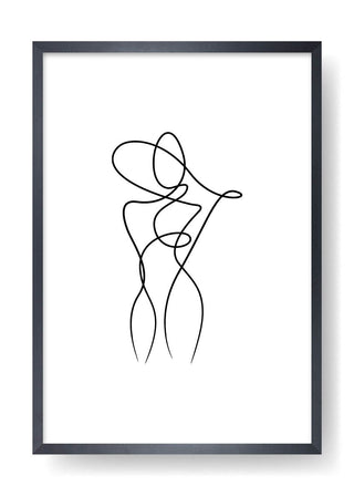 Body Abstract Line Art Poster