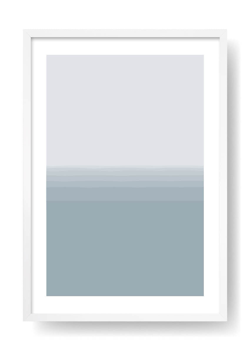 Minimal Blue Ocean Art