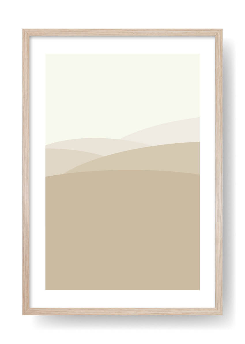 Minimal Brown Mountains Art
