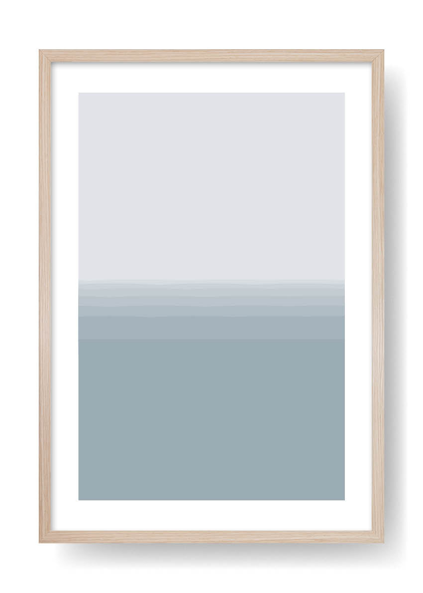 Minimal Blue Ocean Art