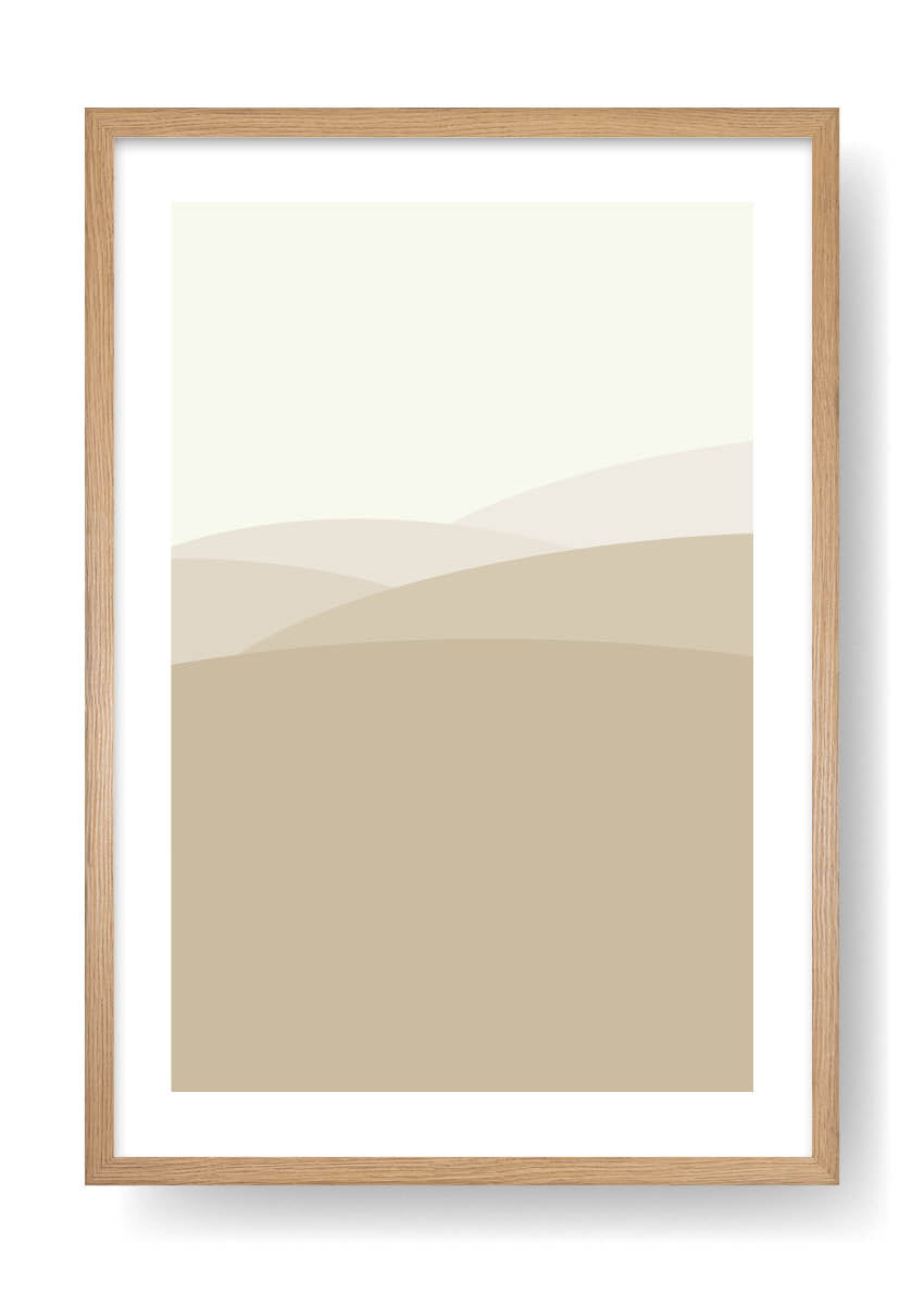 Minimal Brown Mountains Art