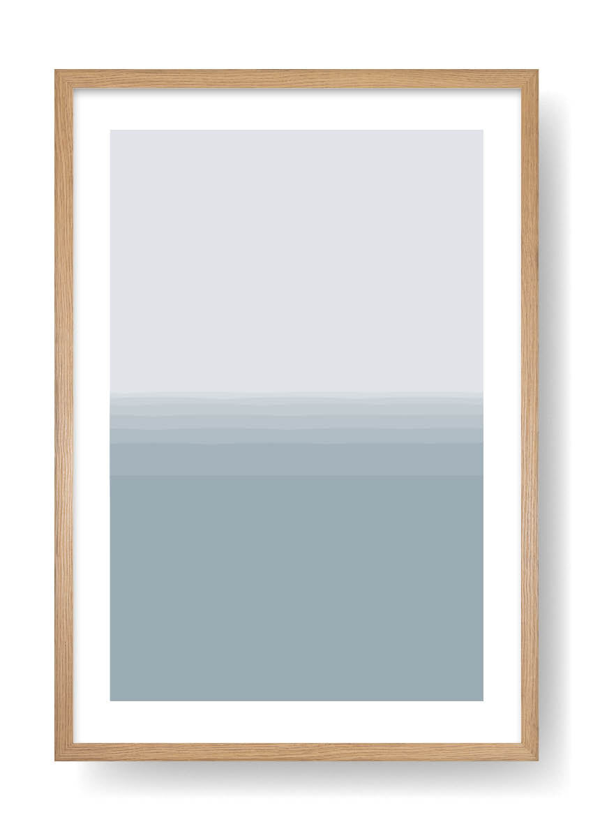 Minimal Blue Ocean Art