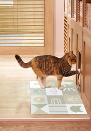 Meow Green - Alfombrilla para gatos personalizada