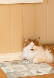 Munch Brown - Alfombrilla para gatos personalizada