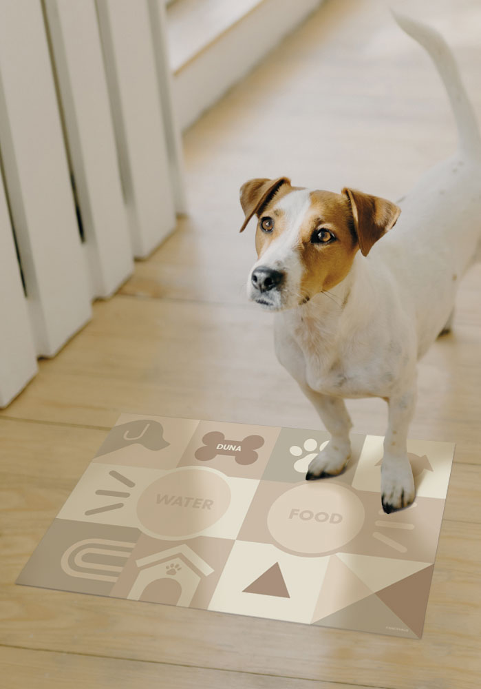 Munch Brown - Alfombrilla para perros personalizada