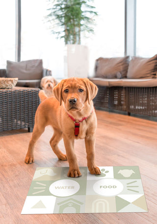 Munch Green - Personalized Dog Mat 