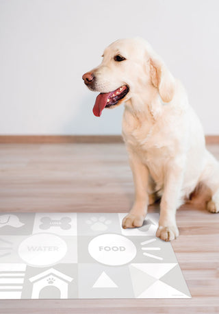 Munch White - Personalized Dog Mat 