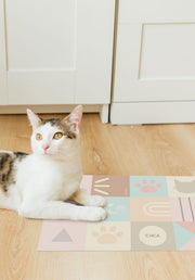 Meow Peach - Alfombrilla para gatos personalizada