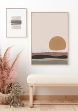 Minimal Rose Sunset Art