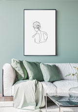 Nina Abstract Face Art Poster
