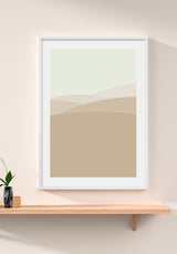Minimal Brown Mountains Art