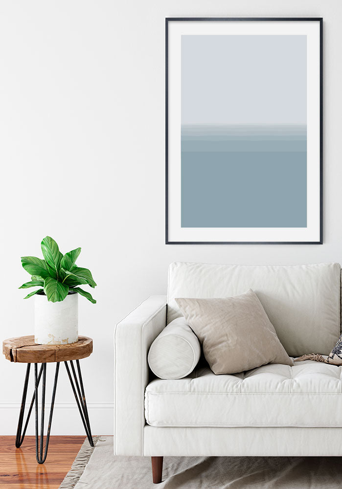 Minimal Blue Ocean Art