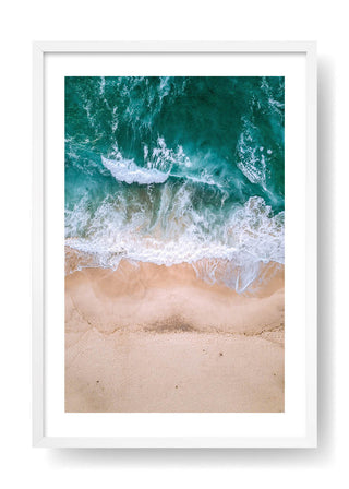 Waves Breaking On The Coast Poster