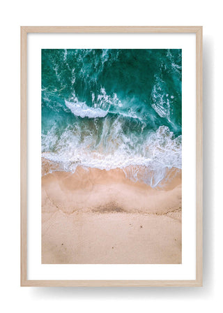 Waves Breaking On The Coast Poster