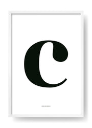 C. Black Design Letter