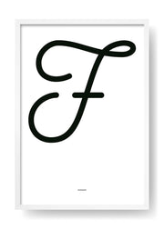 F. Black Design Letter