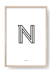 N. Black Design Letter