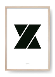 X. Black Design Letter