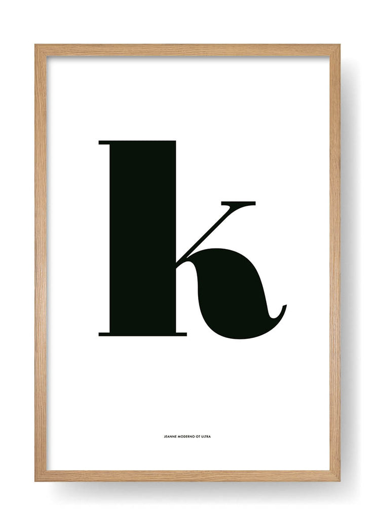 K. Black Design Letter