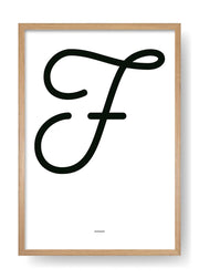 F. Black Design Letter