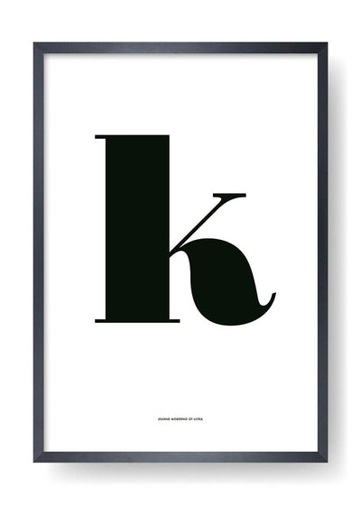 K. Black Design Letter