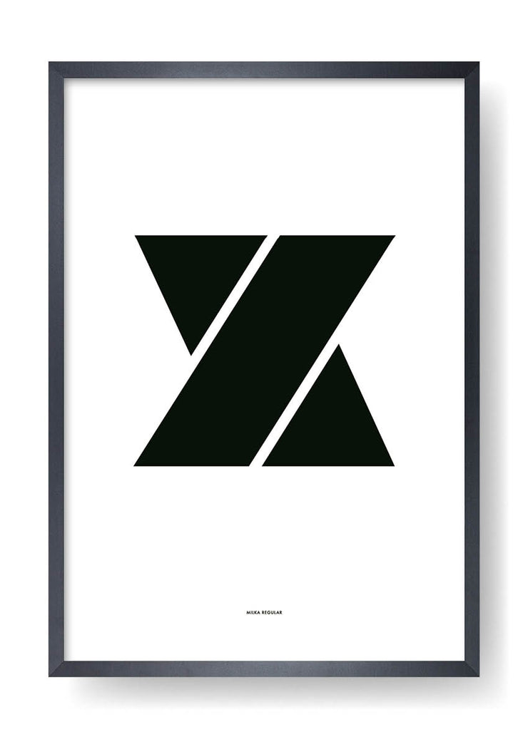 X. Black Design Letter