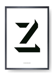 Z. Black Design Letter