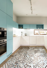 Market Blue Alfombra
