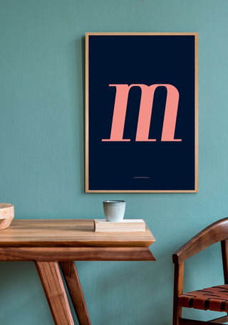 M. Design della lettera a colori