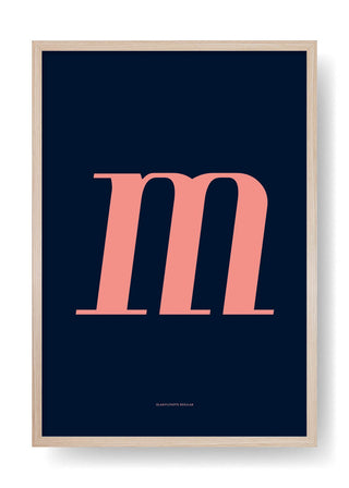 M. Design della lettera a colori