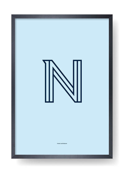 N. Colour Letter Design