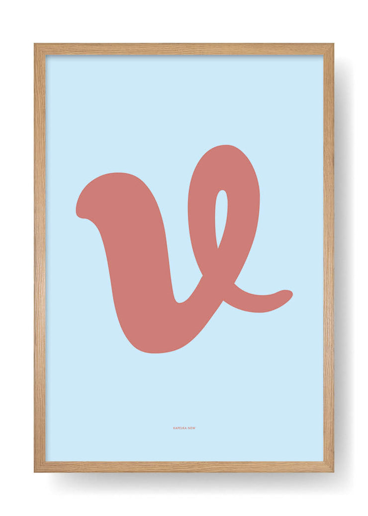 V. Colour Letter Design