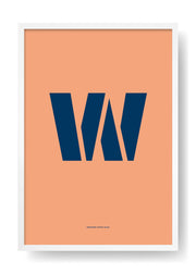 W. Colour Letter Design