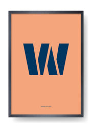 W. Colour Letter Design