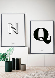 Q. Black Design Letter
