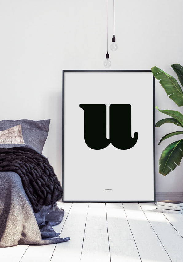 U. Black Design Letter