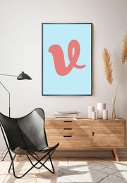 V. Colour Letter Design