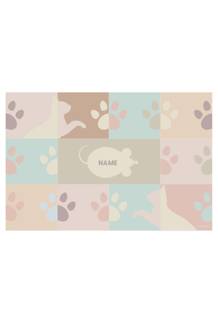 Paws Peach - Alfombrilla para gatos personalizada