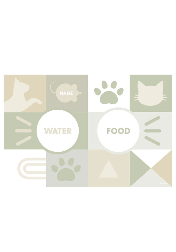 Munch Green - Alfombrilla para gatos personalizada